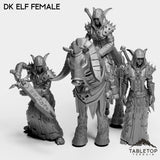 Tabletop Terrain Miniature Full Set DK Elves Female