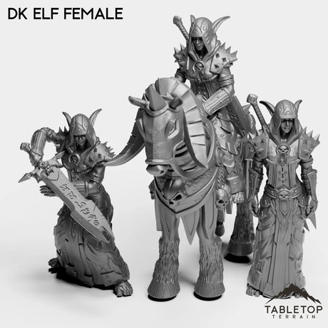 Tabletop Terrain Miniature Full Set DK Elves Female