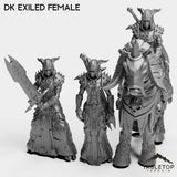 Tabletop Terrain Miniature Full Set DK Exiled Female