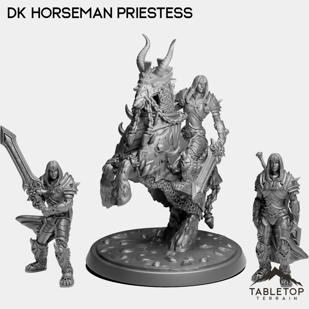Tabletop Terrain Miniature Full Set DK Horseman Priestess