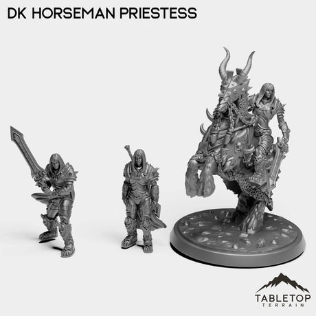 Tabletop Terrain Miniature Full Set DK Horseman Priestess