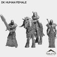 Tabletop Terrain Miniature Full Set DK Human Female
