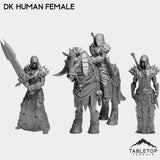 Tabletop Terrain Miniature Full Set DK Human Female