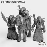 Tabletop Terrain Miniature Full Set DK Minotaurs Female