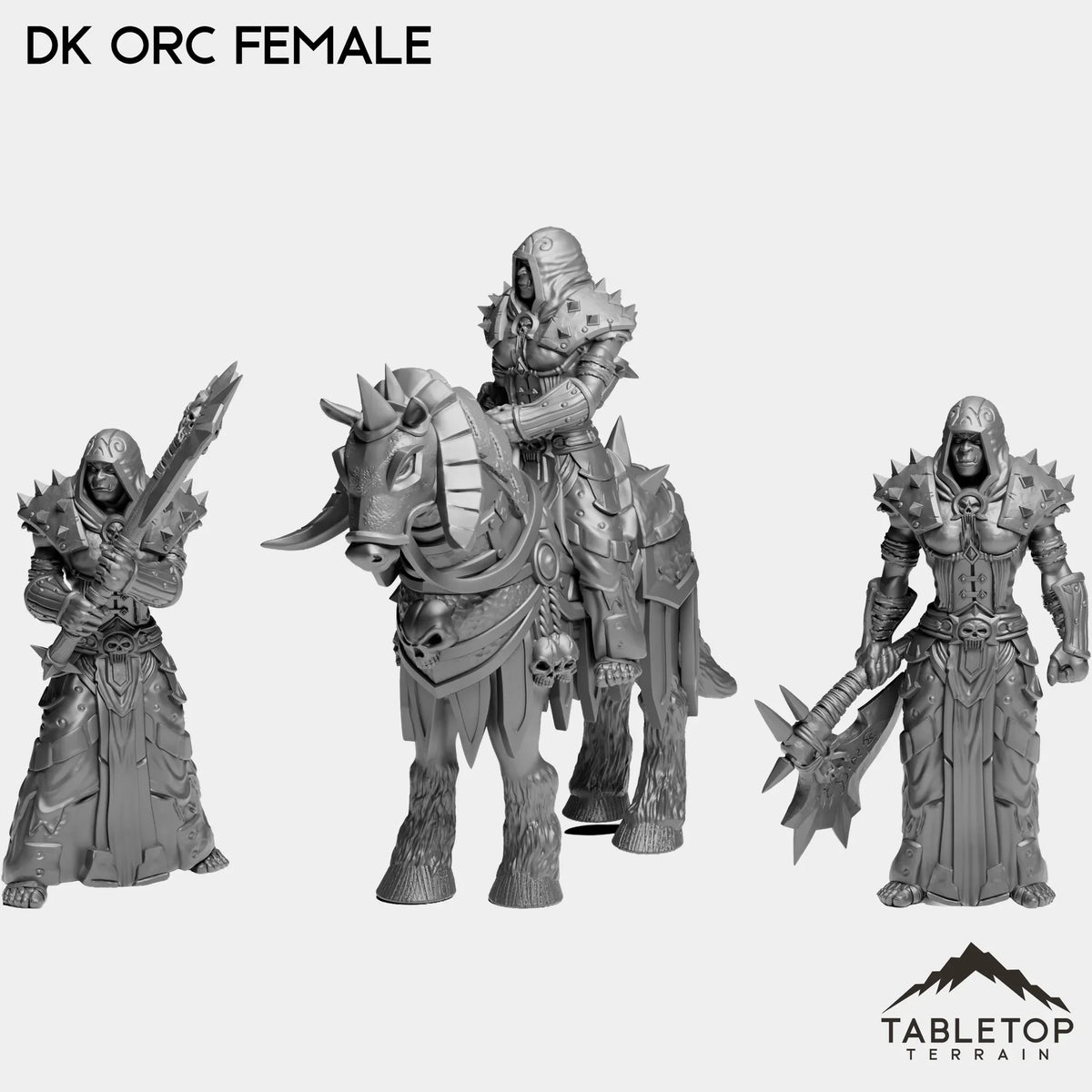 Tabletop Terrain Miniature Full Set DK Orc Female