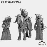 Tabletop Terrain Miniature Full Set DK Troll Female