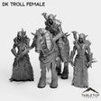 Tabletop Terrain Miniature Full Set DK Trolls Female