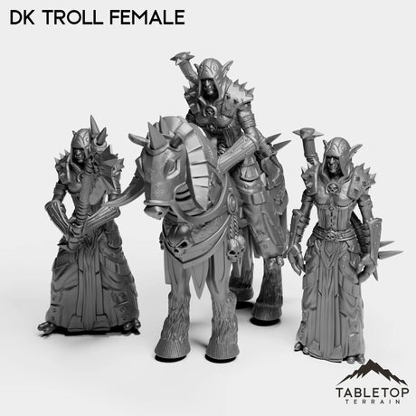 Tabletop Terrain Miniature Full Set DK Trolls Female