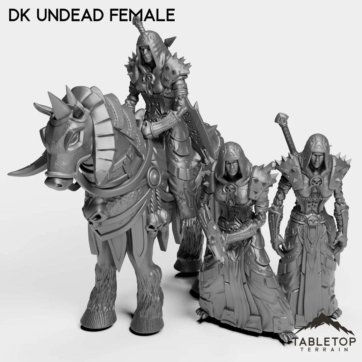 Tabletop Terrain Miniature Full Set DK Undead Female