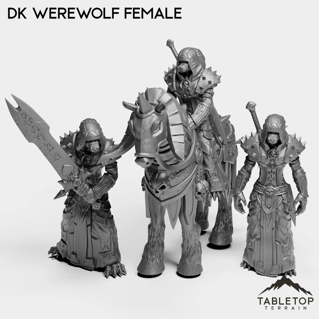 Tabletop Terrain Miniature Full Set DK Werewolf Female