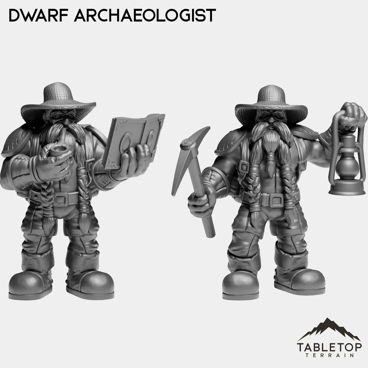 Tabletop Terrain Miniature Full Set Dwarf Archaeologist