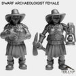 Tabletop Terrain Miniature Full Set Dwarf Archaeoloigist Female