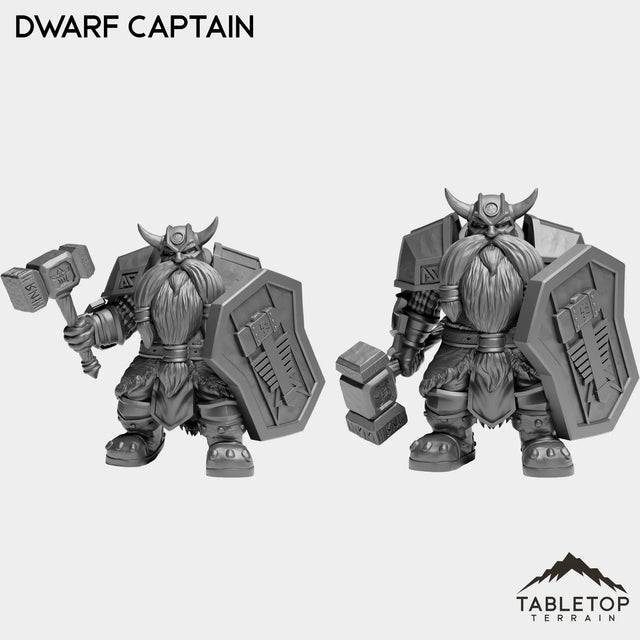 Tabletop Terrain Miniature Full Set Dwarf Captain