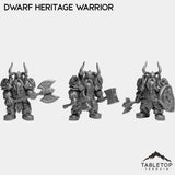 Tabletop Terrain Miniature Full Set Dwarf Heritage Warrior