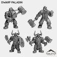 Tabletop Terrain Miniature Full Set Dwarf Paladin