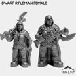 Tabletop Terrain Miniature Full Set Dwarf Rifleman Female