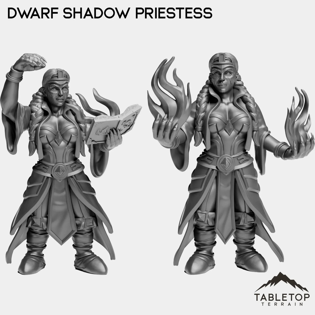 Tabletop Terrain Miniature Full Set Dwarf Shadow Priestess