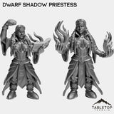Tabletop Terrain Miniature Full Set Dwarf Shadow Priestess