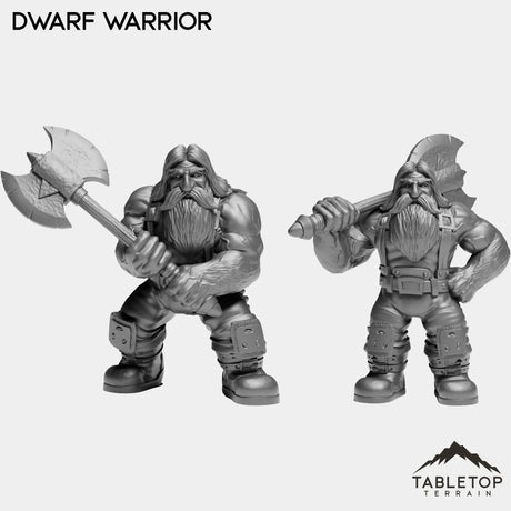 Tabletop Terrain Miniature Full Set Dwarf Warrior