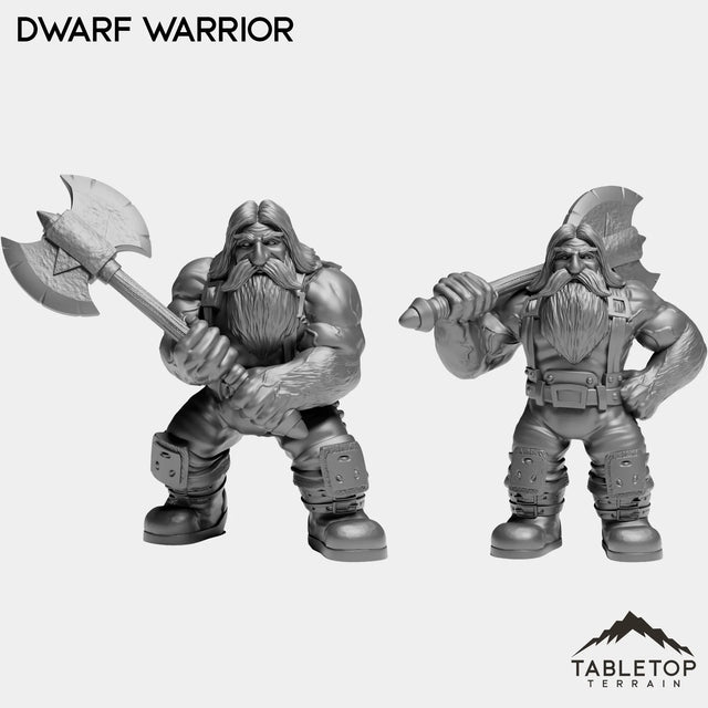 Tabletop Terrain Miniature Full Set Dwarf Warrior