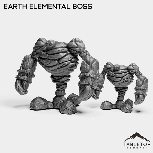 Tabletop Terrain Miniature Full Set Earth Elemental Boss