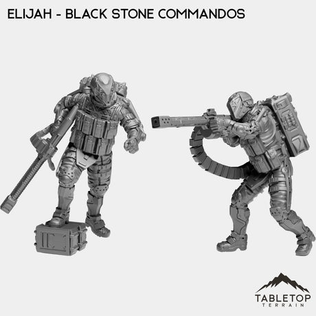 Tabletop Terrain Miniature Full Set Elijah - Black Stone Commandos
