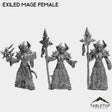 Tabletop Terrain Miniature Full Set Exiled Mage Female