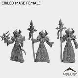 Tabletop Terrain Miniature Full Set Exiled Mage Female
