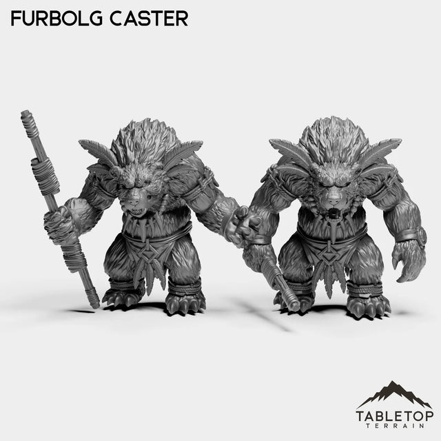 Tabletop Terrain Miniature Full Set Furbolg Caster
