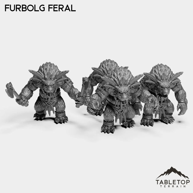 Tabletop Terrain Miniature Full Set Furbolg Feral