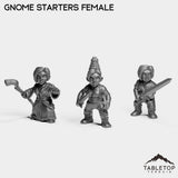 Tabletop Terrain Miniature Full Set Gnome Starters Female