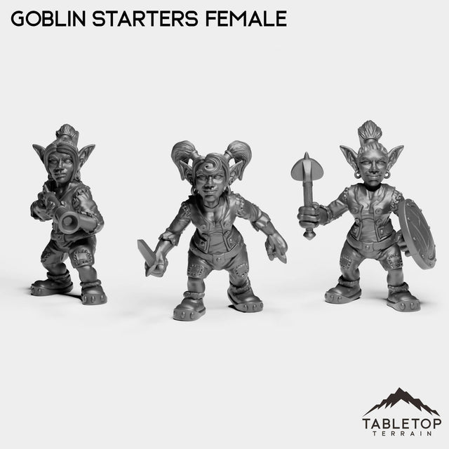 Tabletop Terrain Miniature Full Set Goblin Starters Female