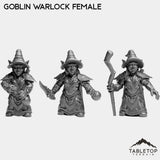 Tabletop Terrain Miniature Full Set Goblin Warlock Female