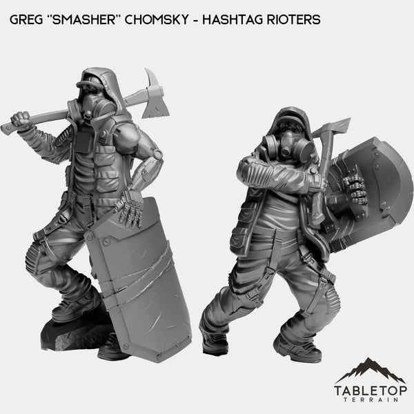 Tabletop Terrain Miniature Full Set Greg ''Smasher'' Chomsky - Hashtag Rioters