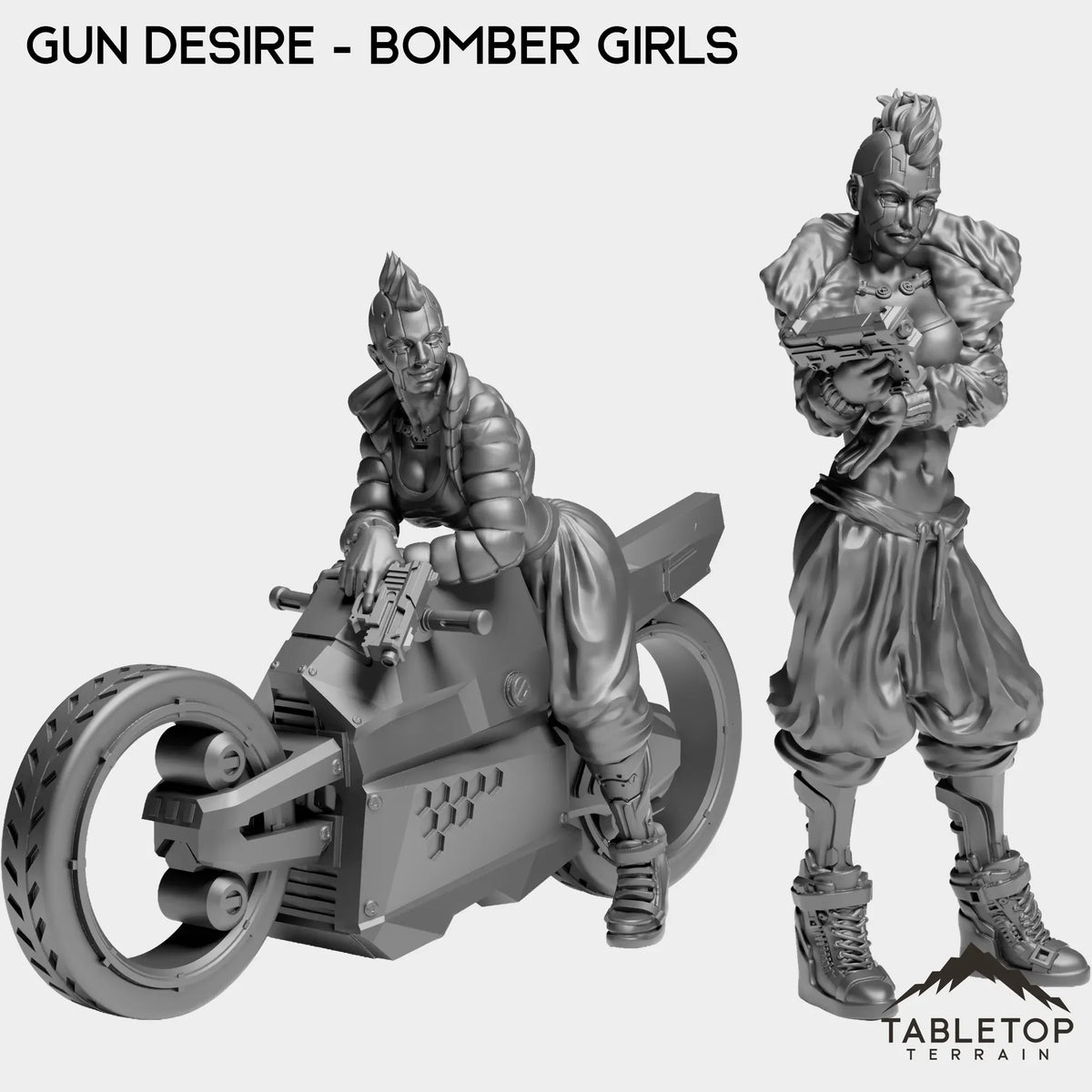 Tabletop Terrain Miniature Full Set Gun Desire - Bomber Girls