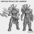 Tabletop Terrain Miniature Full Set Heritage Female Orc Warrior