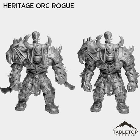 Tabletop Terrain Miniature Full Set Heritage Orc Rogue