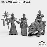 Tabletop Terrain Miniature Full Set Highland Caster Female
