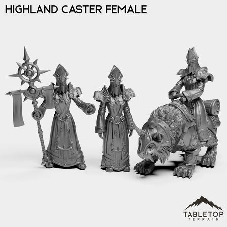 Tabletop Terrain Miniature Full Set Highland Caster Female