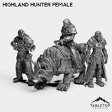 Tabletop Terrain Miniature Full Set Highland Hunter Female