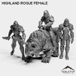 Tabletop Terrain Miniature Full Set Highland Rogue Female