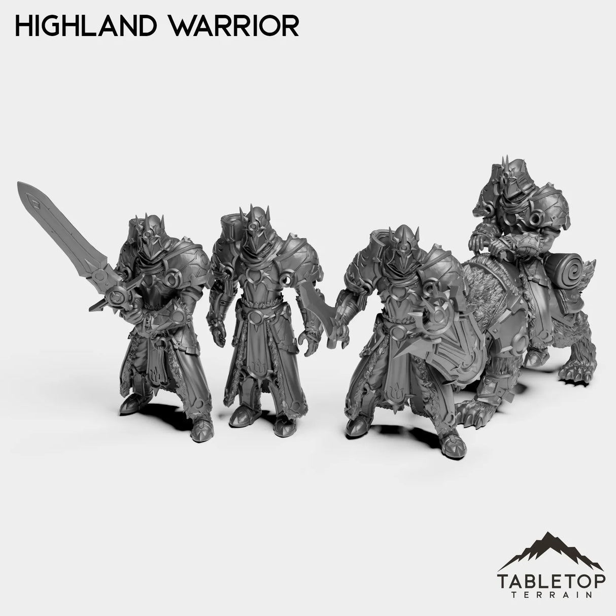 Tabletop Terrain Miniature Full Set Highland Warrior