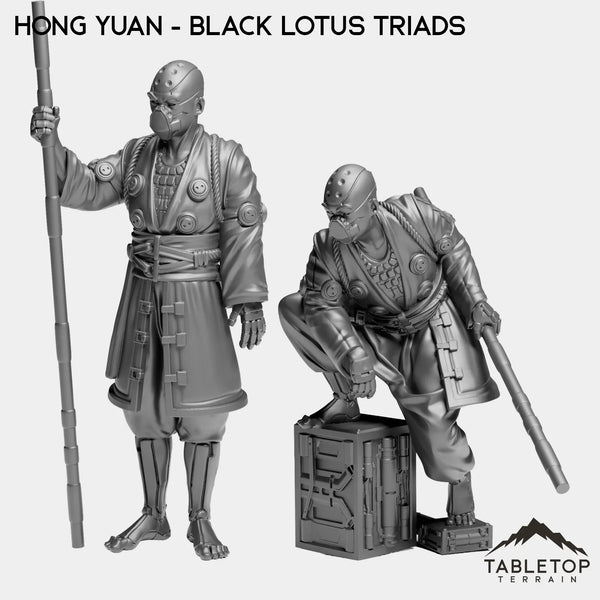 Tabletop Terrain Miniature Full Set Hong Yuan - Black Lotus Triads