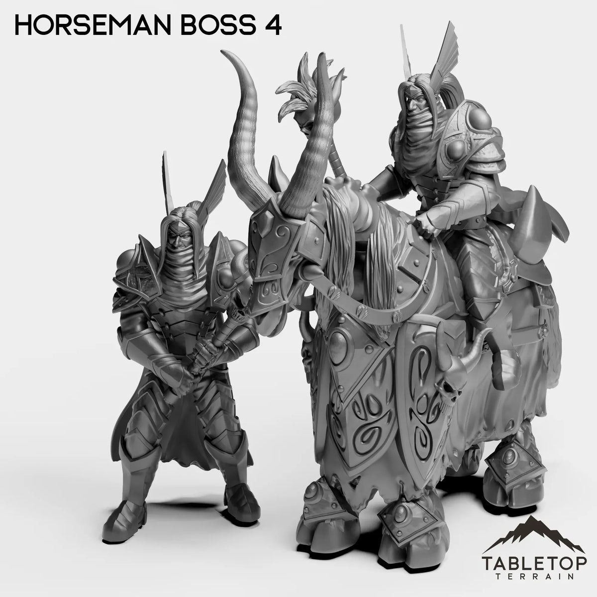 Tabletop Terrain Miniature Full Set Horseman Boss 4