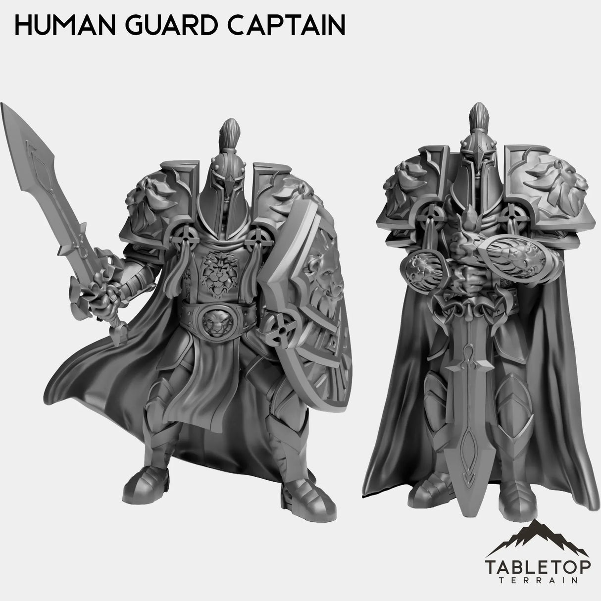 Tabletop Terrain Miniature Full Set Human Guard Captain