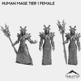 Tabletop Terrain Miniature Full Set Human Mage Tier 1 Female