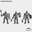 Tabletop Terrain Miniature Full Set Human Militia
