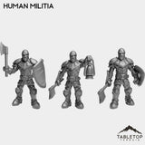 Tabletop Terrain Miniature Full Set Human Militia