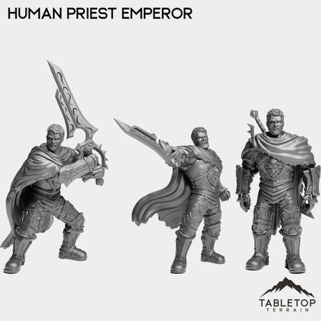 Tabletop Terrain Miniature Full Set Human Priest Emperor