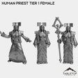 Tabletop Terrain Miniature Full Set Human Priest Tier 1 Female